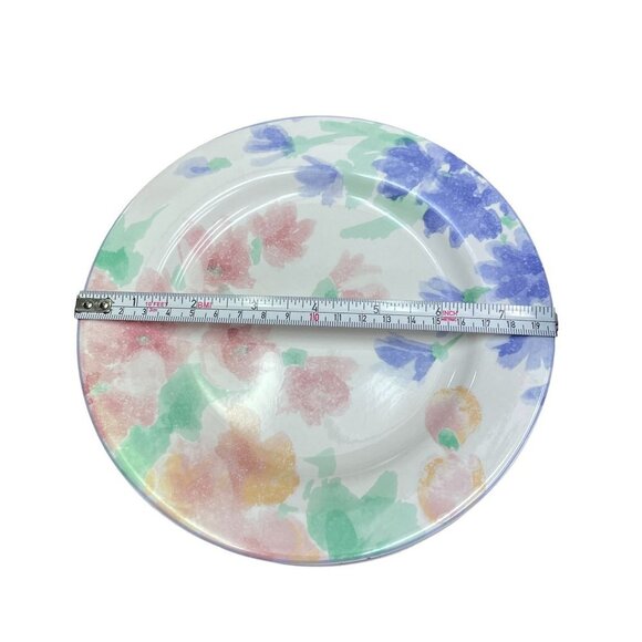 Sango Wisteria Round Salad Plates by Deborah Mallow Floral Pattern 3009 Set of 4 - Picture 5 of 5